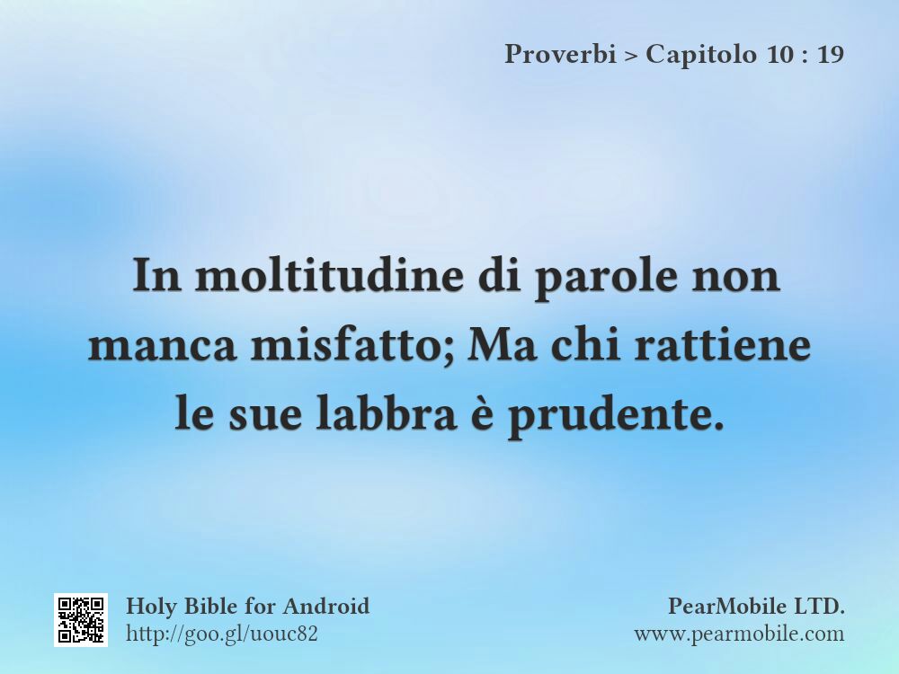 Proverbi, Capitolo 10:19